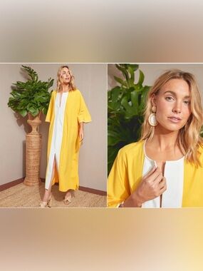 Tuckernuck Caftan Womens Extra Small Small Summers in St. Tropez Celeste Kaftan